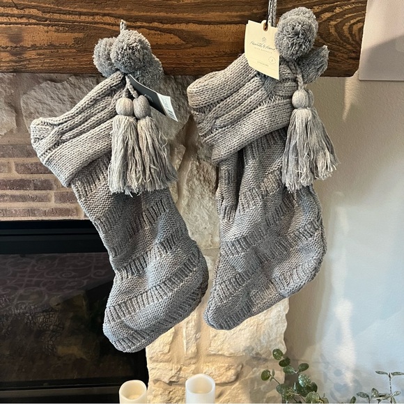 NWT Hearth and Hand Holiday Stockings - Set of 2 - Picture 1 of 3